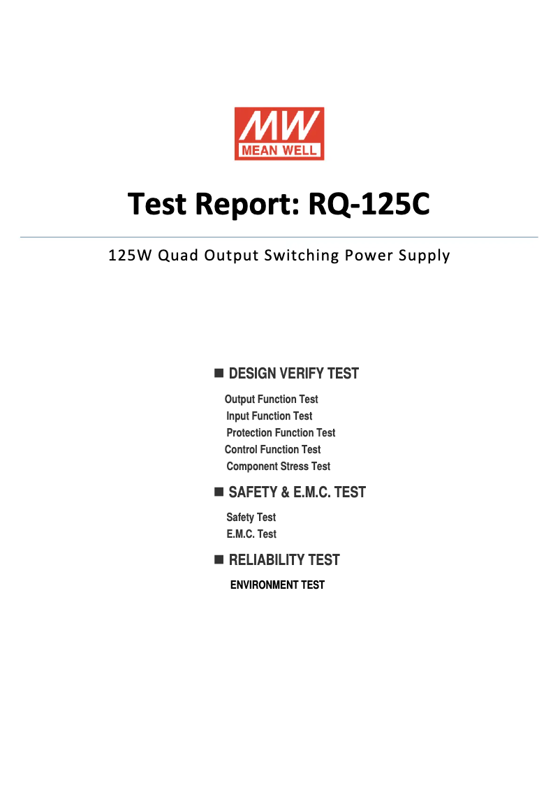 First page image of the manual for RQ-125C