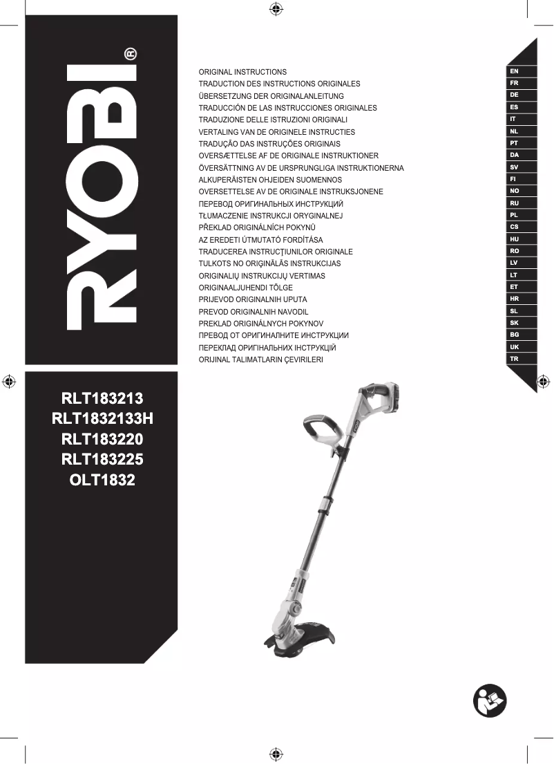 Page 1 of the manual User Manual RYOBI RLT183213