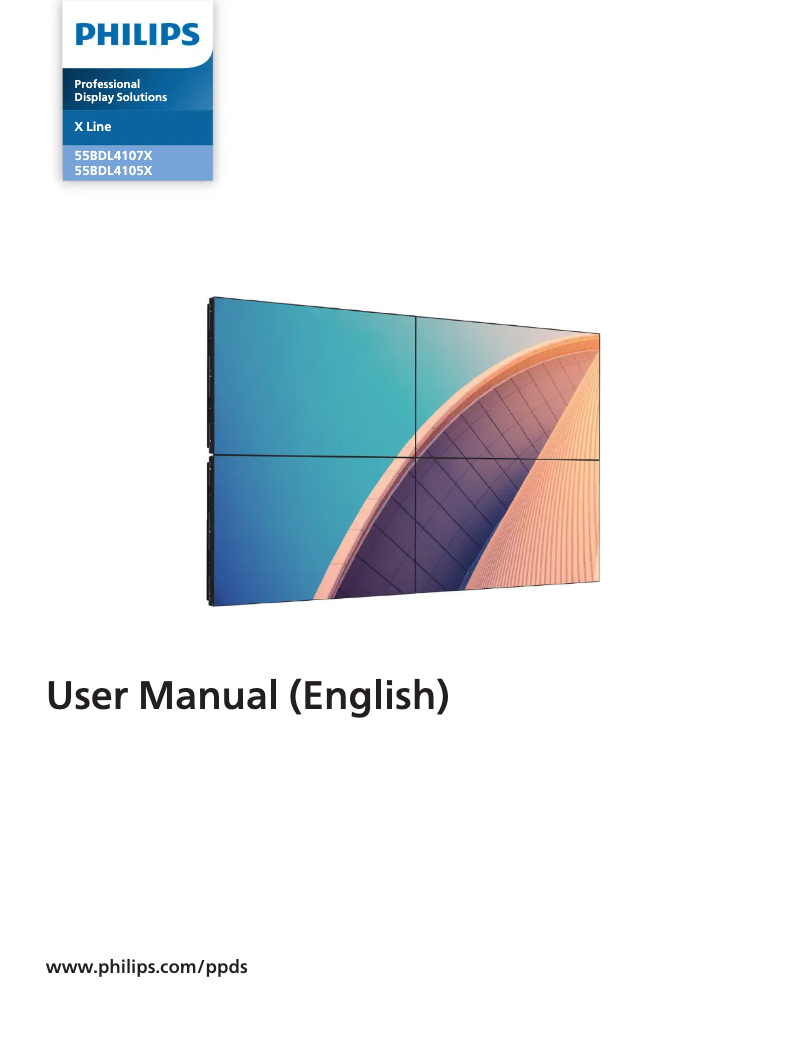 Page 1 of the manual User Manual Philips 55BDL4105X