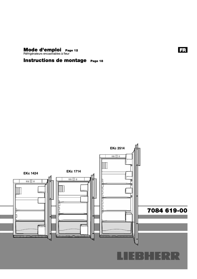 Page 1 of the manual User Manual Liebherr EKCBR 1424 COMFORT