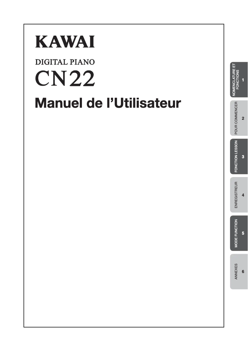 Image de la première page du manuel de l'appareil CN22