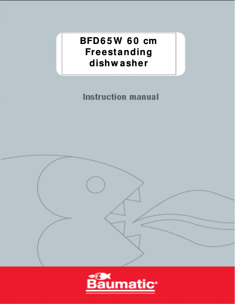 First page image of the manual for BFD65W
