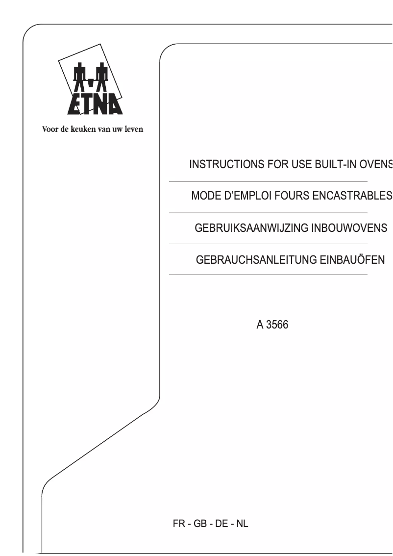 Page 1 of the manual User Manual Etna A3566FRC
