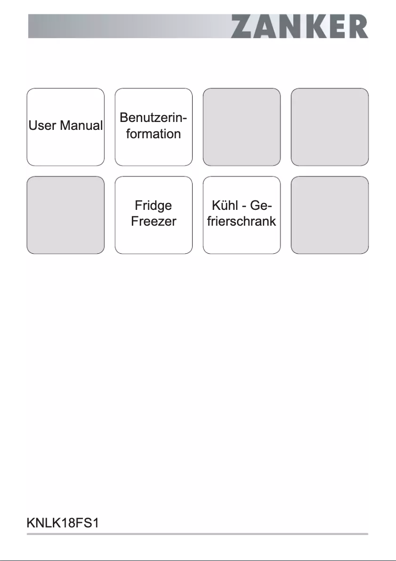First page image of the manual for KNLK18FS1