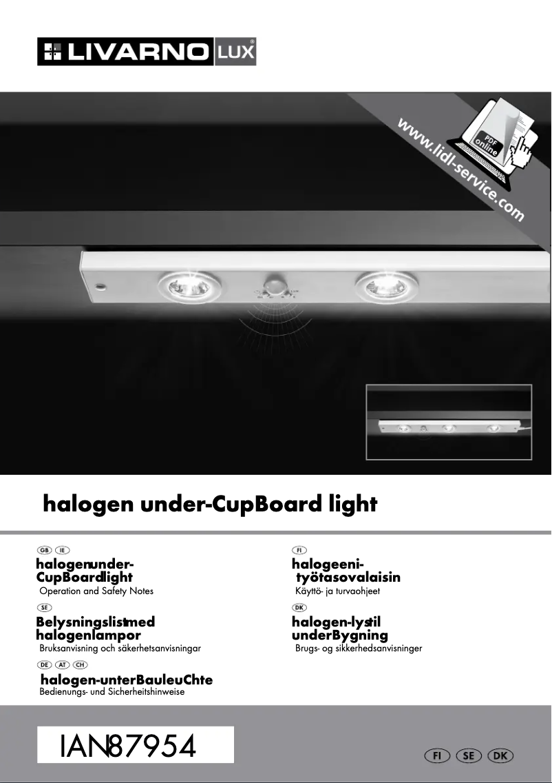 Page 1 of the manual User Manual Livarno Lux IAN 87954