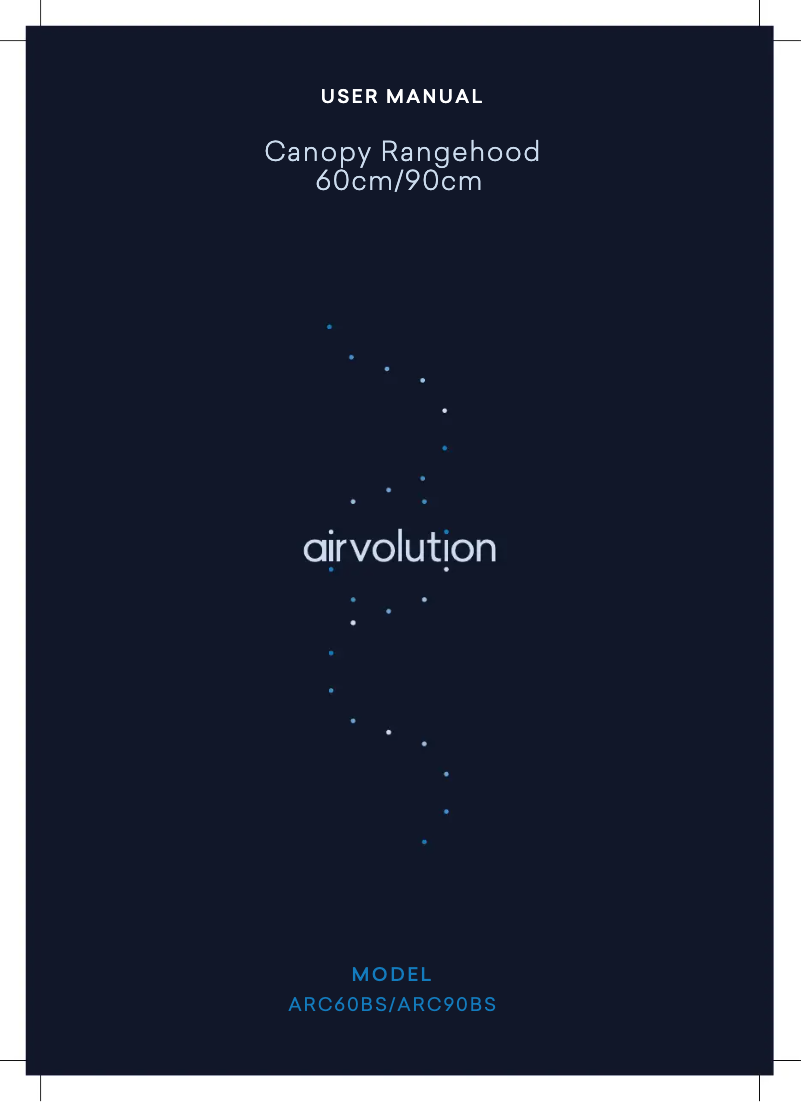 Page 1 of the manual User Manual Airvolution ARC60BS