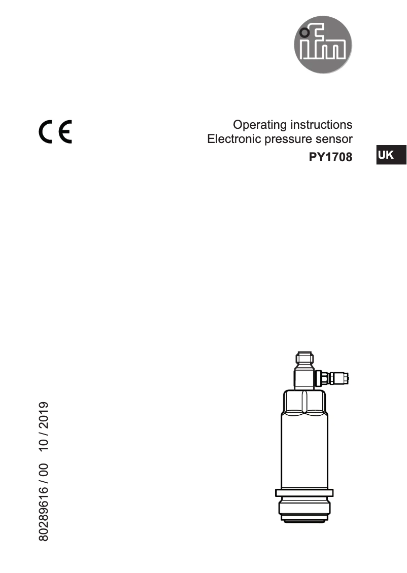 Page 1 of the manual User Manual IFM PY1708