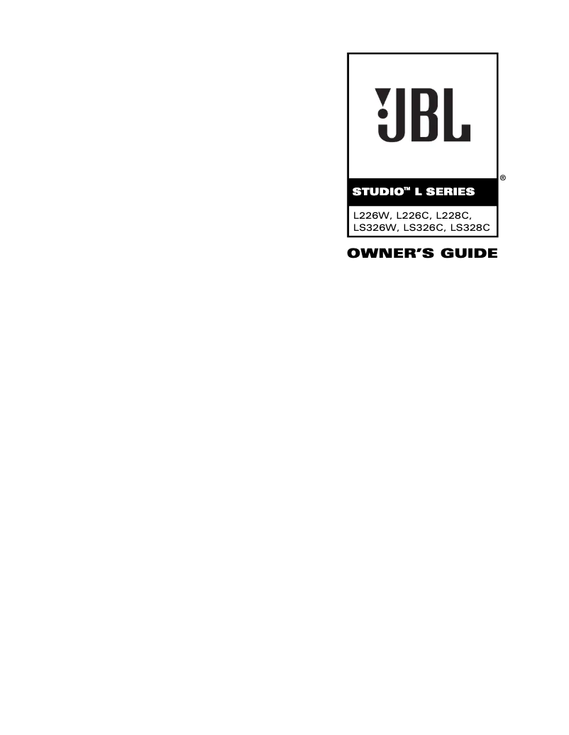 First page image of the manual for Studio LS328C