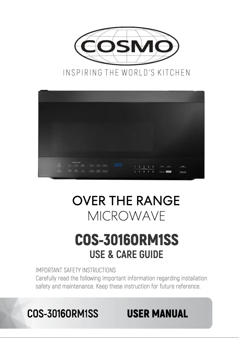 Page 1 of the manual User Manual Cosmo COS-3016ORM1SS