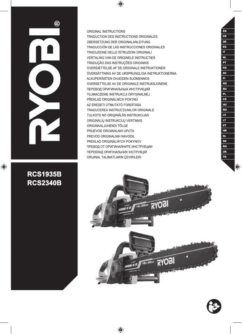 Page 1 of the manual User Manual RYOBI RCS1935B2C