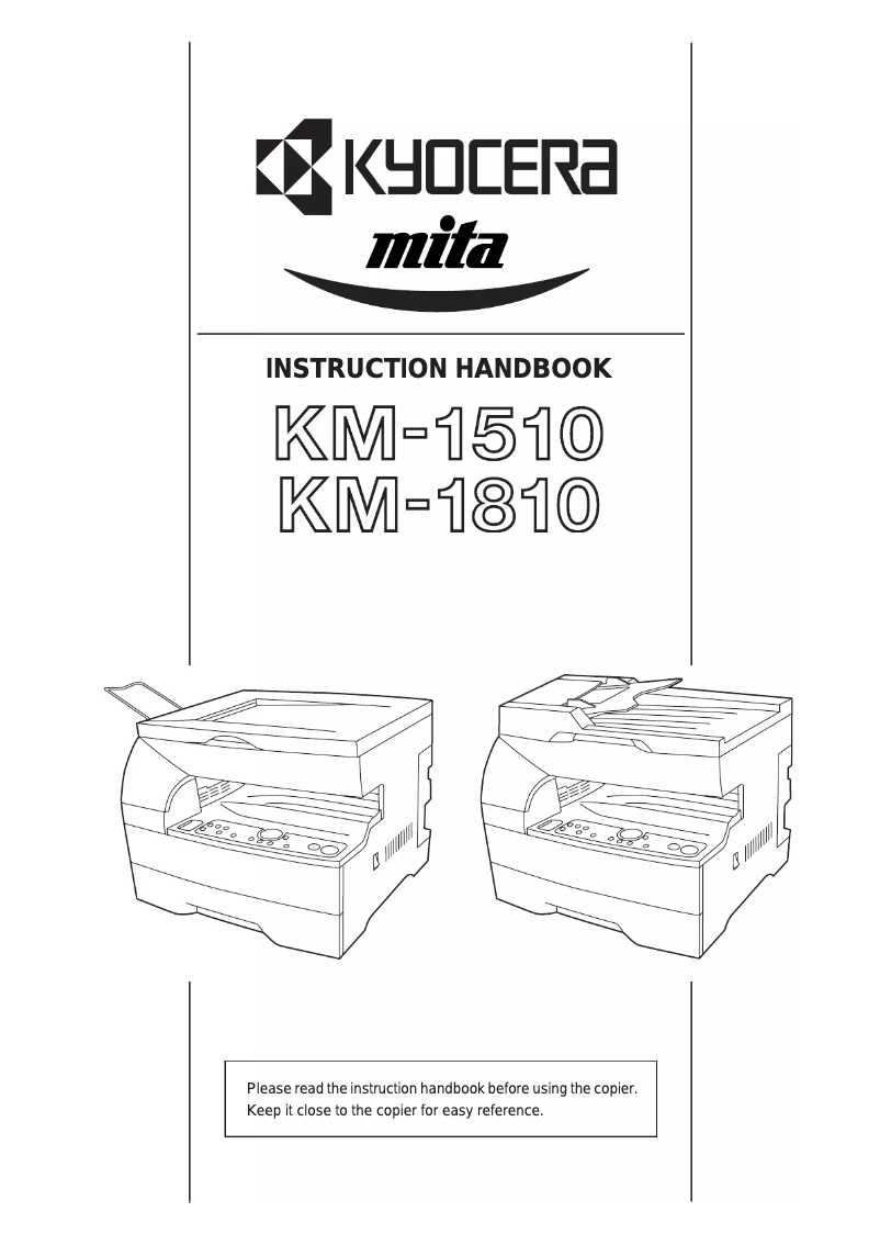 Page 1 of the manual User Manual Kyocera KM-1510