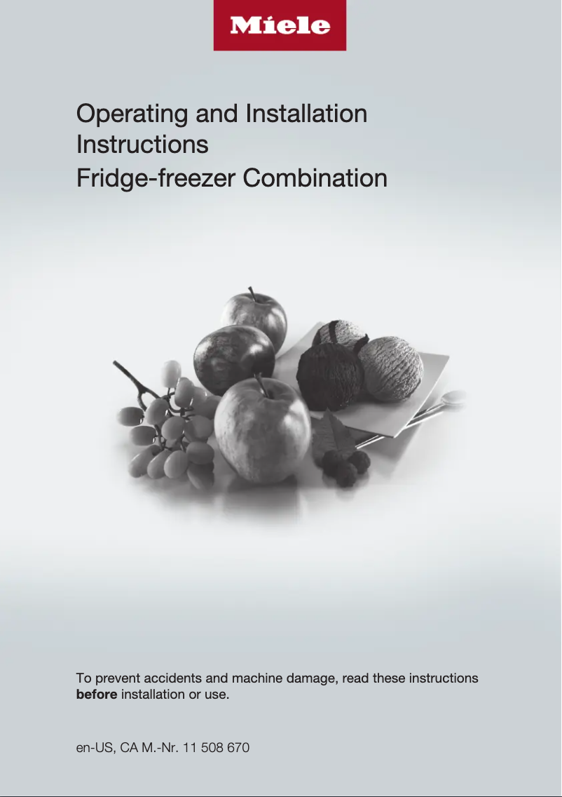 First page image of the manual for KF 2912 Vi