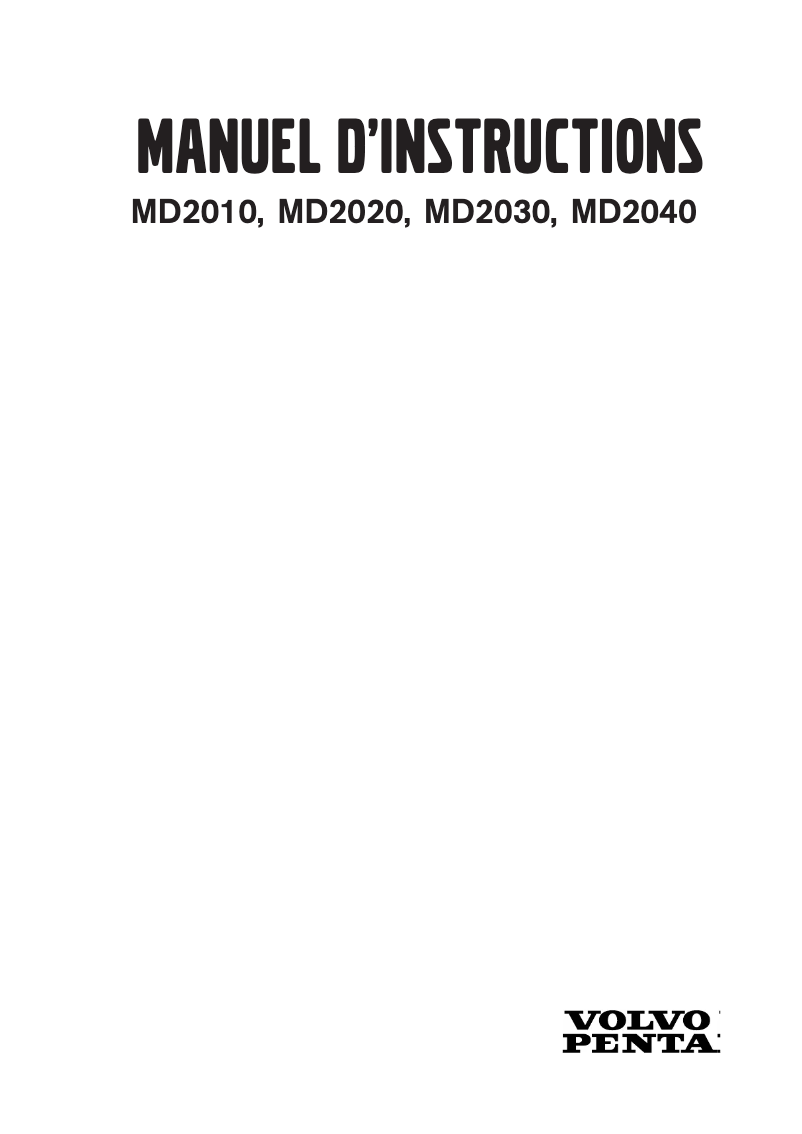 Image de la première page du manuel de l'appareil MD2040