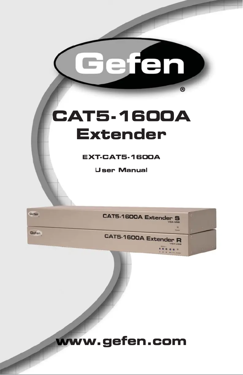 First page image of the manual for CAT5-1600A