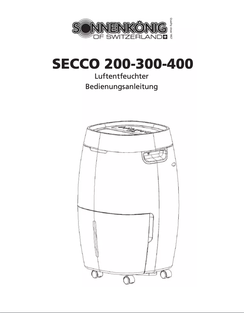 First page image of the manual for SECCO 400