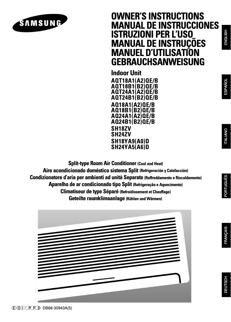 Page 1 of the manual User Manual Samsung UQT24A1QE