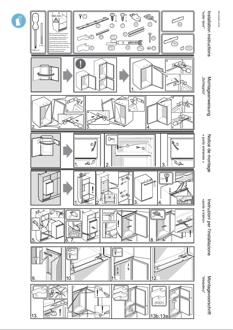 Page 1 of the manual Installation Guide Siemens KI24RNSF3