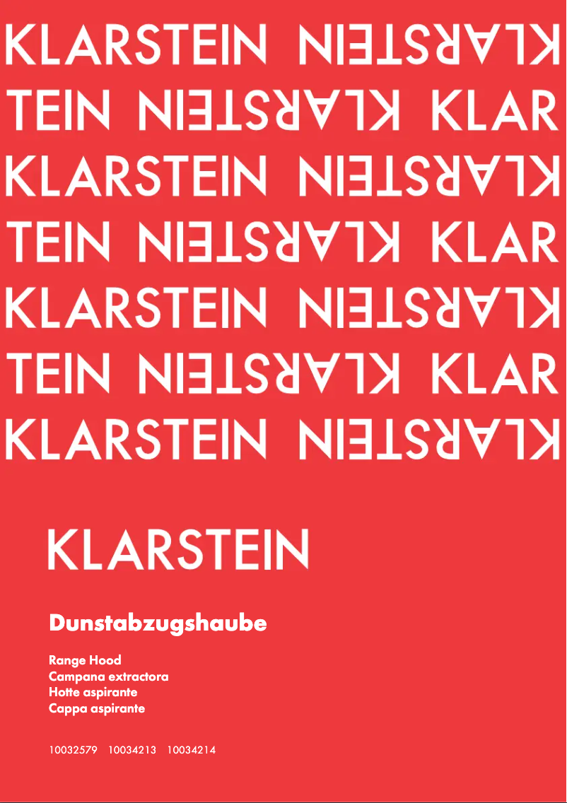 Page 1 of the manual User Manual Klarstein 10034214