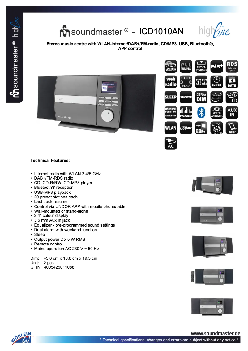 First page image of the manual for ICD1010