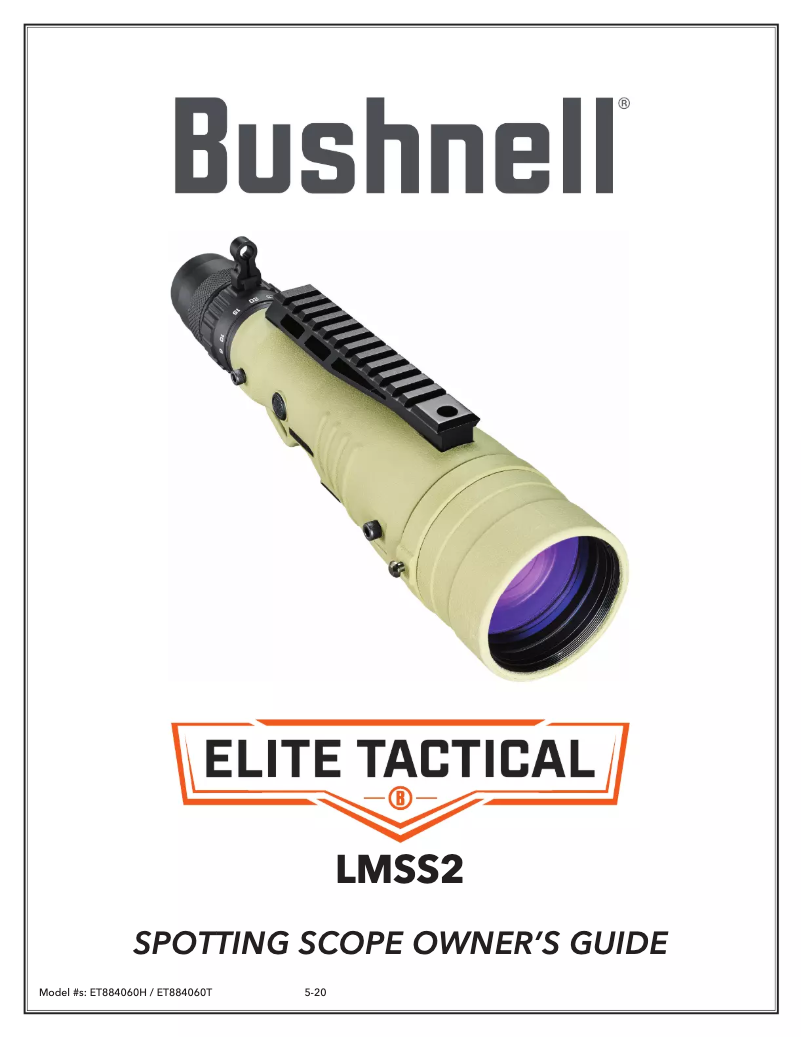 First page image of the manual for Elite Tactical XRS3