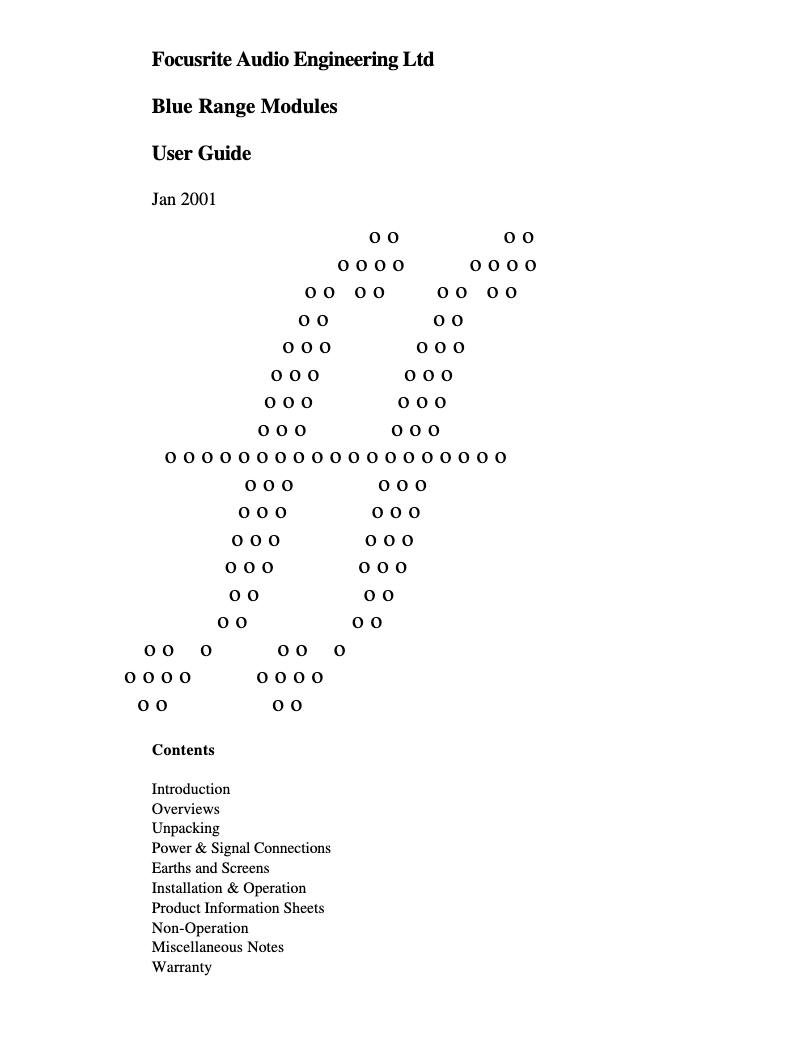 Page 1 of the manual User Manual Focusrite Blue 230