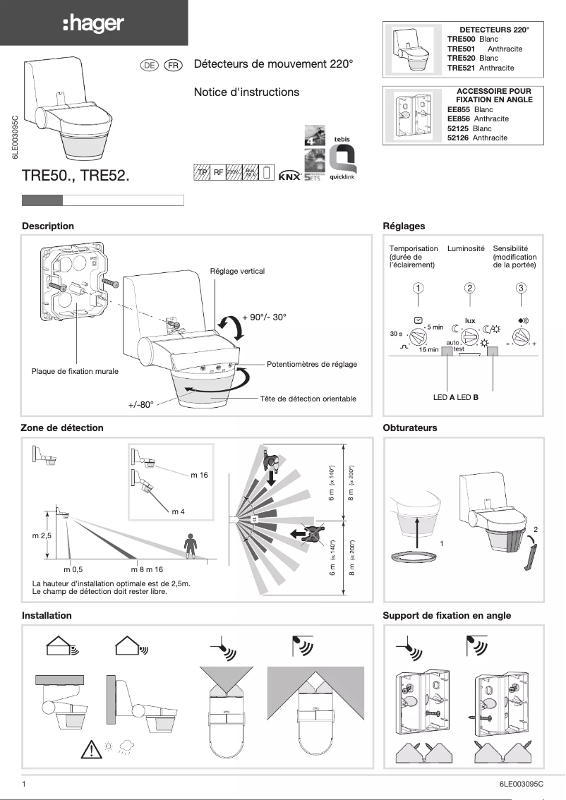 First page image of the manual for TRE720