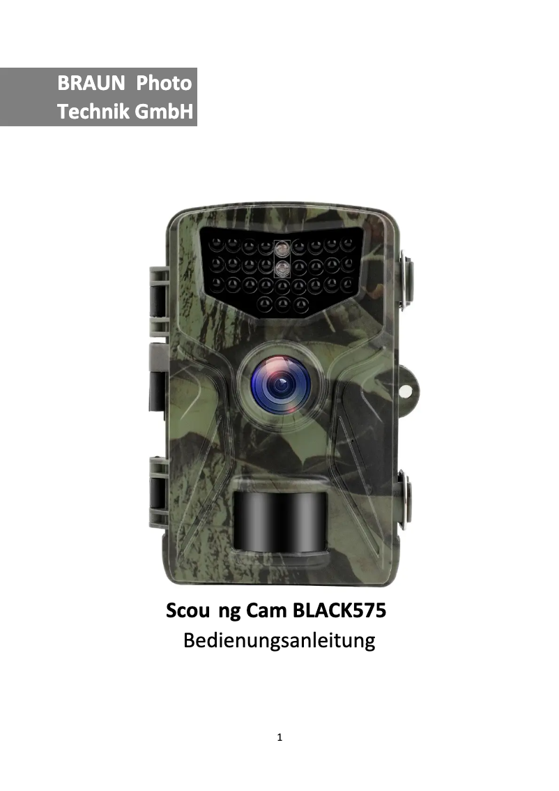 Page 1 of the manual User Manual Braun Black575