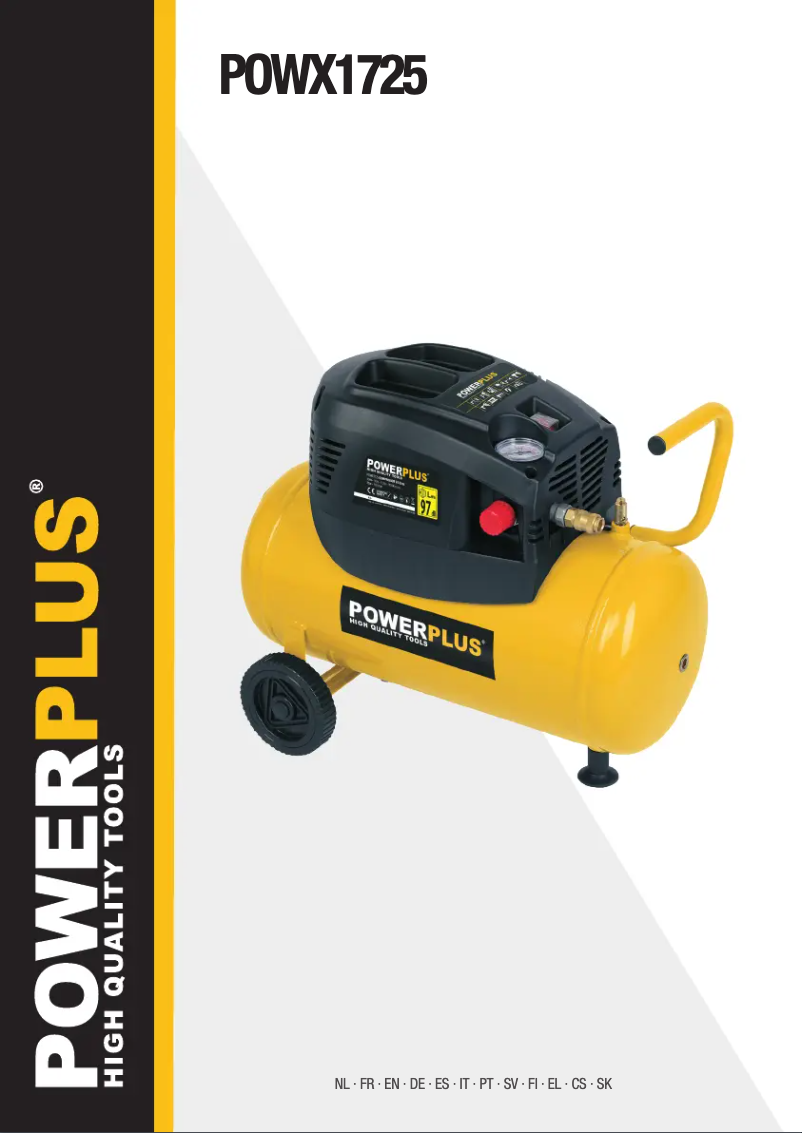 First page image of the manual for POWX1725