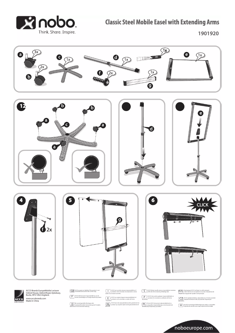 First page image of the manual for Classic 1901920