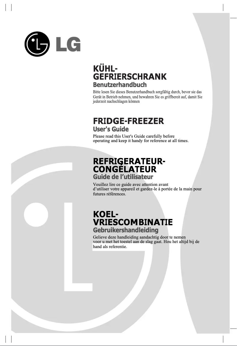 Page 1 of the manual User Manual LG GR-B459BSQW