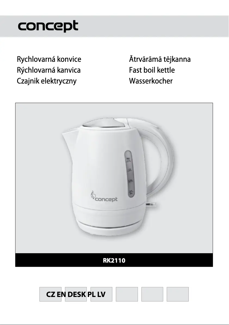 First page image of the manual for RK2110