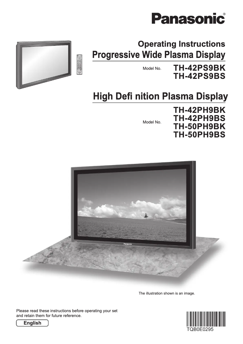 Page 1 of the manual User Manual Panasonic TH-42PS9BS