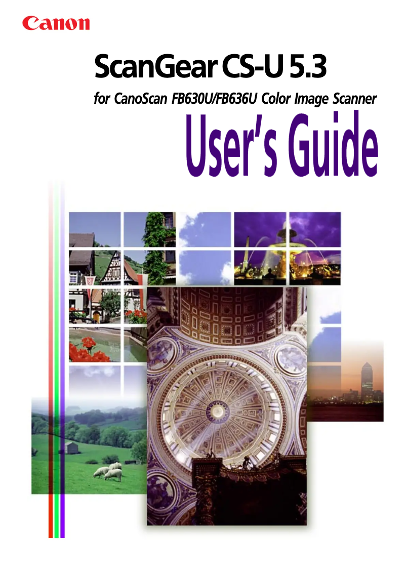 First page image of the manual for CanoScan FB 630UI