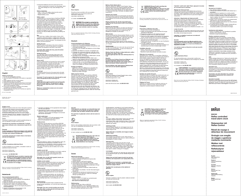 First page image of the manual for BNC005