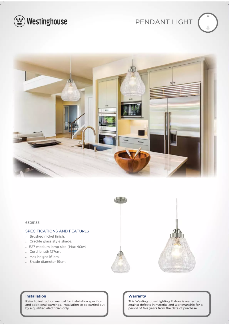 First page image of the manual for 6309135