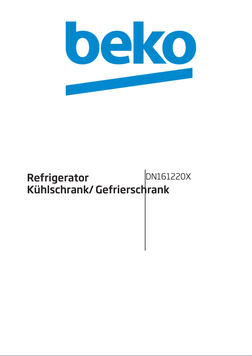 First page image of the manual for DN161220X