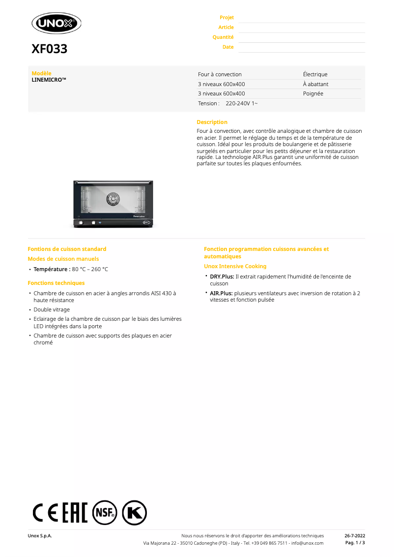 First page image of the manual for Linemicro