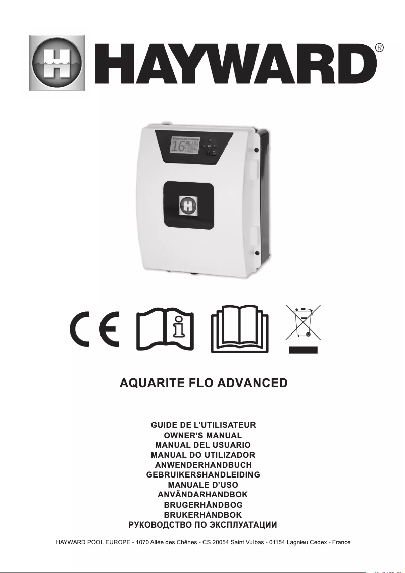Page 1 of the manual User Manual Hayward AquaRite Flo Advanced