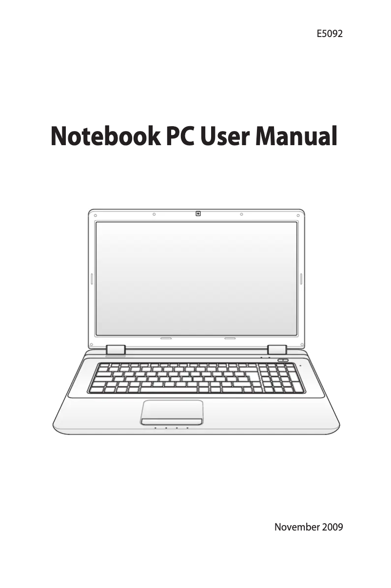 Page 1 of the manual User Manual Asus X52N