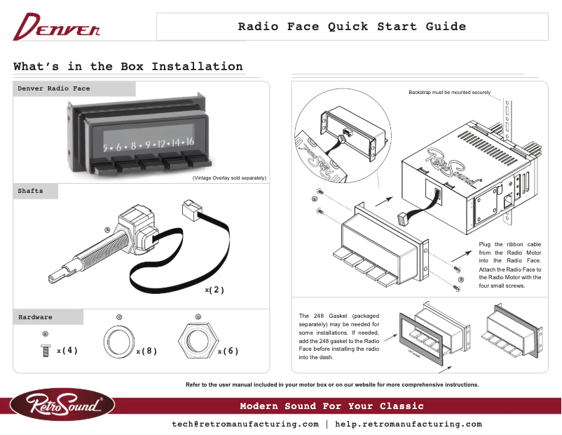First page image of the manual for Denver
