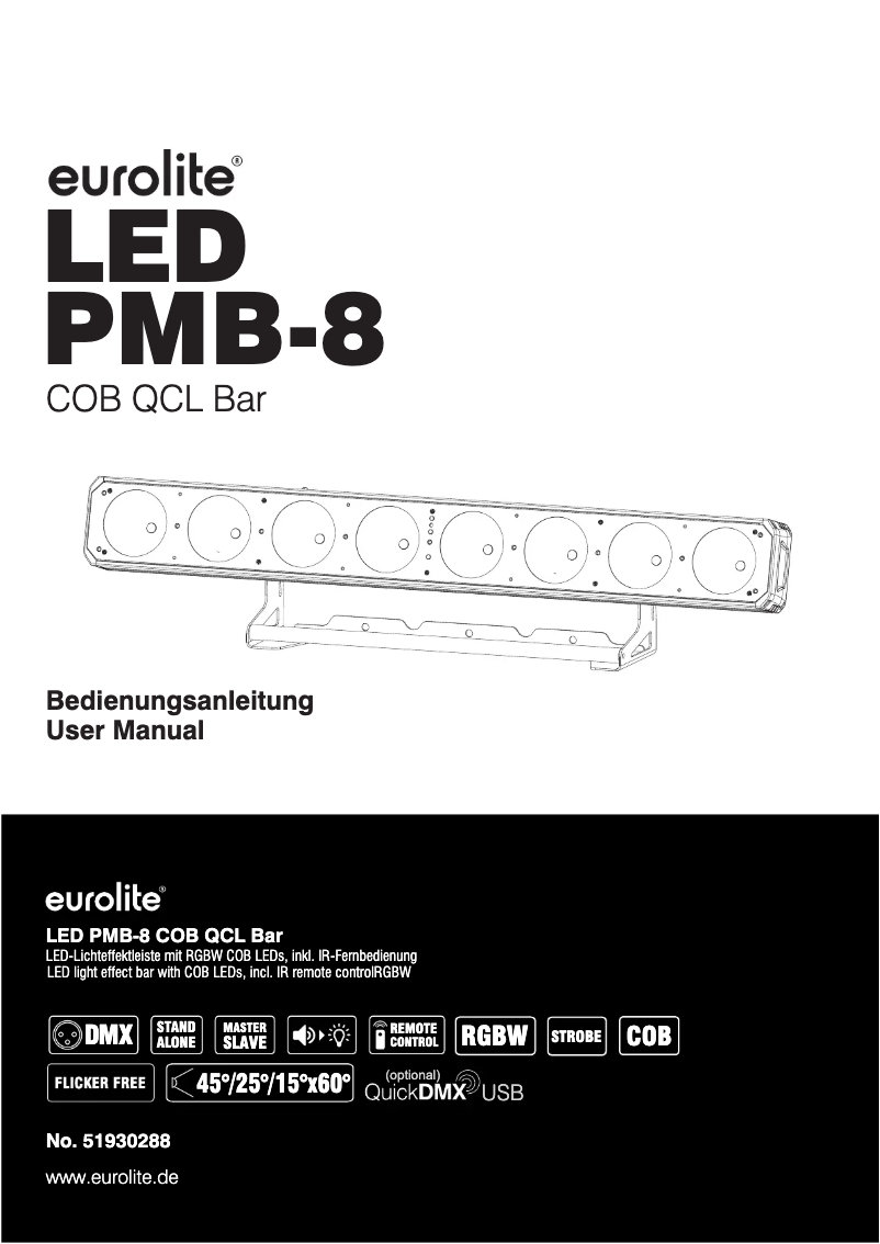 First page image of the manual for LED PMB-8