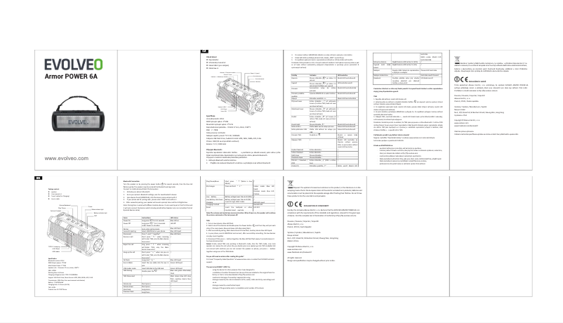 Page 1 of the manual User Manual Evolveo Armor POWER 6A
