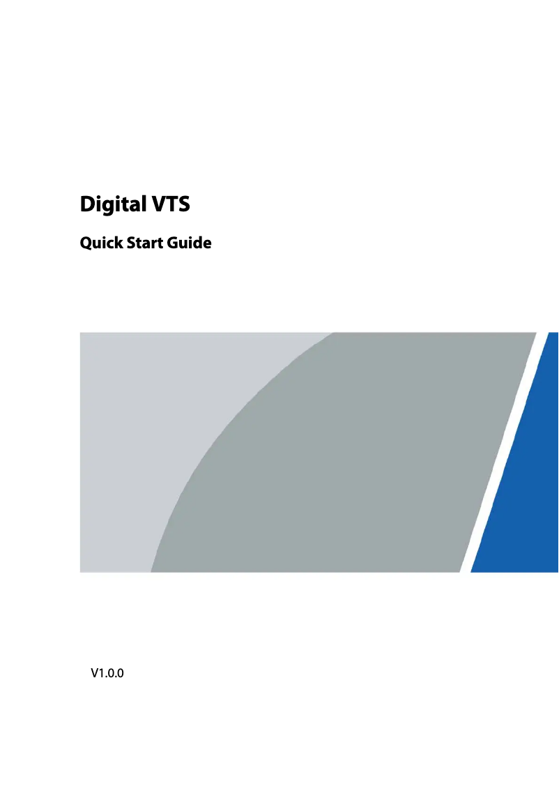 First page image of the manual for VTS8A40B-CG