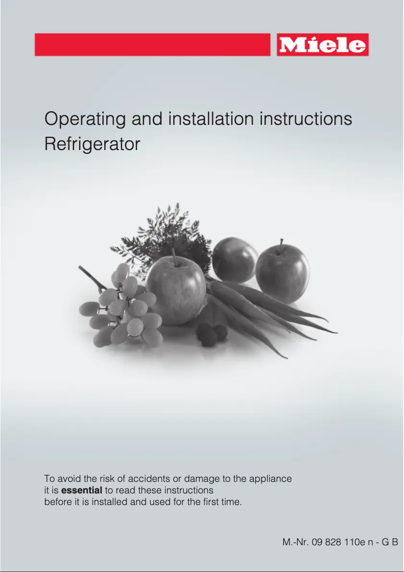 First page image of the manual for K 9124 UiF