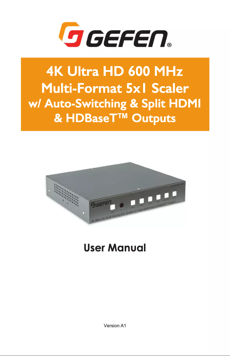 First page image of the manual for EXT-4K600A