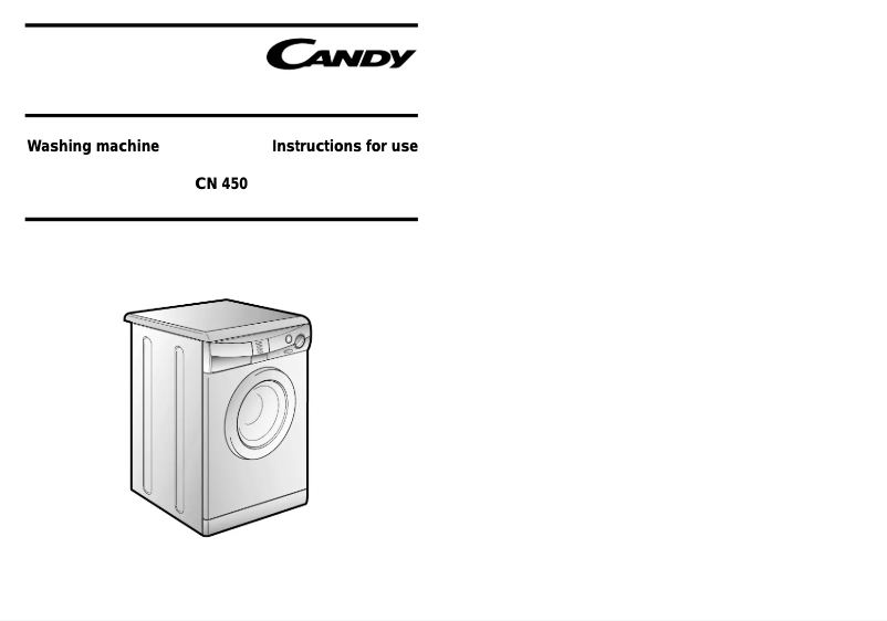 Page 1 of the manual User Manual Candy CN450