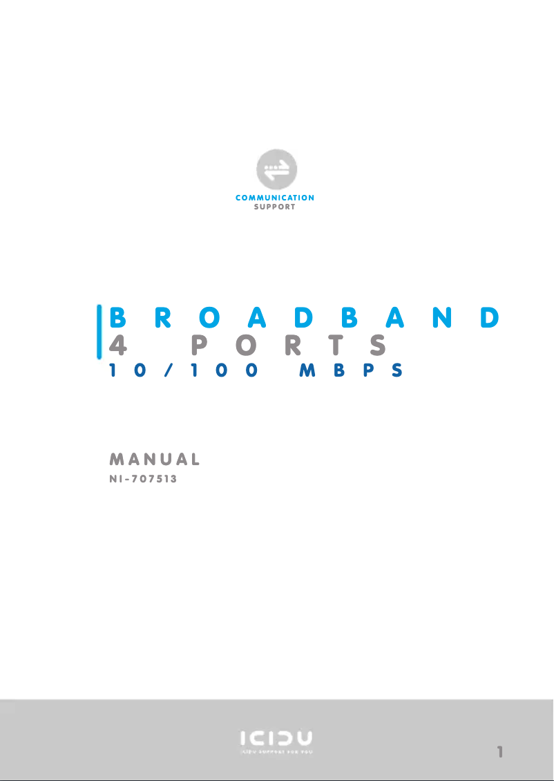 First page image of the manual for Nl-707513