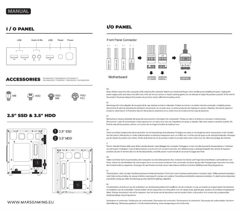 First page image of the manual for MC-1500