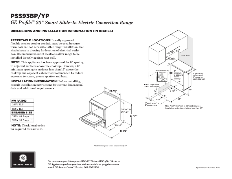 First page image of the manual for PSS93BPTS