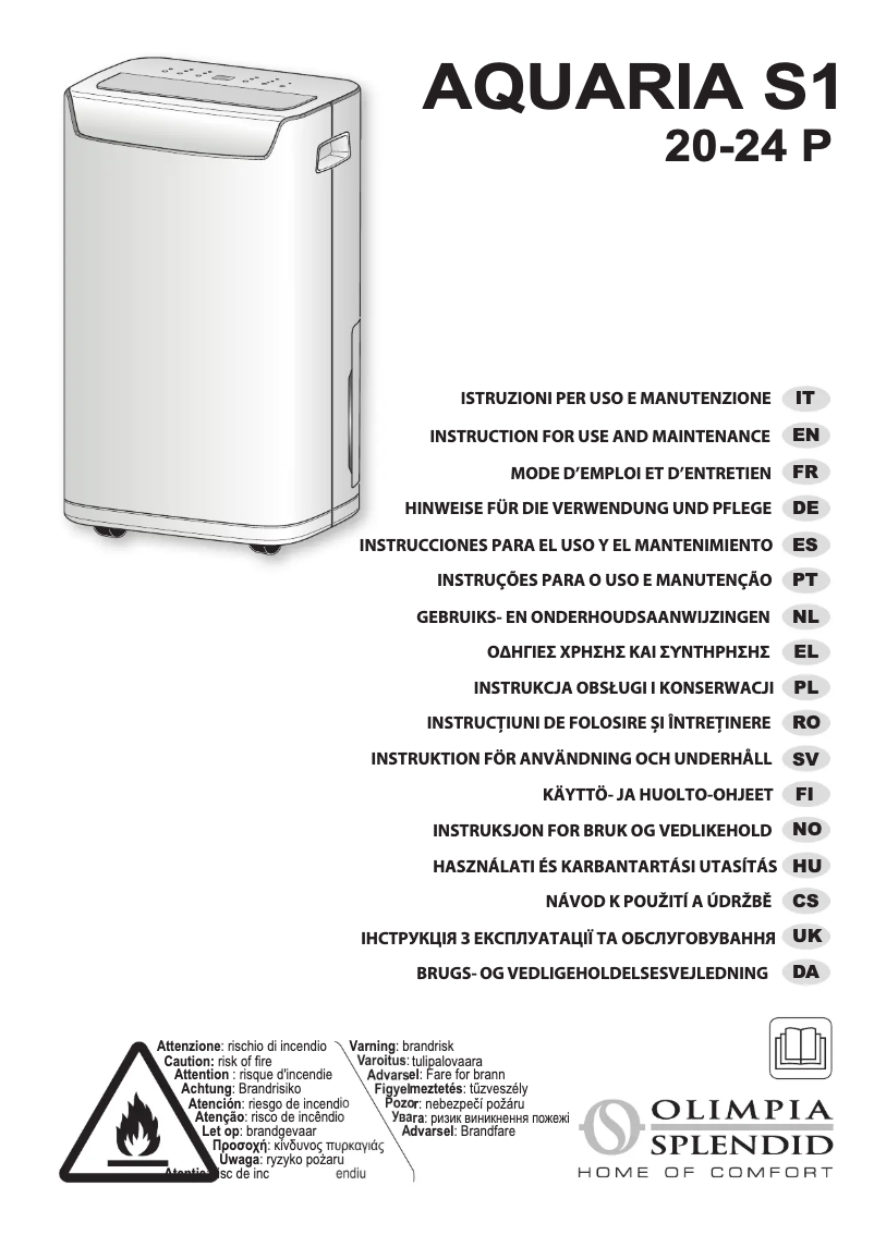 Image de la première page du manuel de l'appareil Aquaria S1 20 P